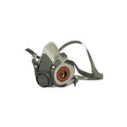 3M Half Facepiece Reusable Respirator 6200, NIOSH, Four-Point Harness, Comfortable Fit, Dual Airline Supplied Air Compatible, Bayonet Connections, Painting, Sanding, Cleaning, Medium