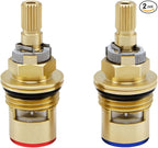 Faucet Cartridges Replacement Parts, Compatible with Kohler K-GP77005-RP & K-GP77006-RP Faucet Ceramic Valve, Hot and Cold Cartridges for Kitchen and Bathroom, 2 Packs, Brass