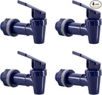 Replacement Cooler Faucet Water Bottle Jug,Water Dispenser Tap Set,BPA-Free Plastic Spigot Spout Water Beverage Lever Pour Dispenser Valve,Water Crock Tap (4 Blue)