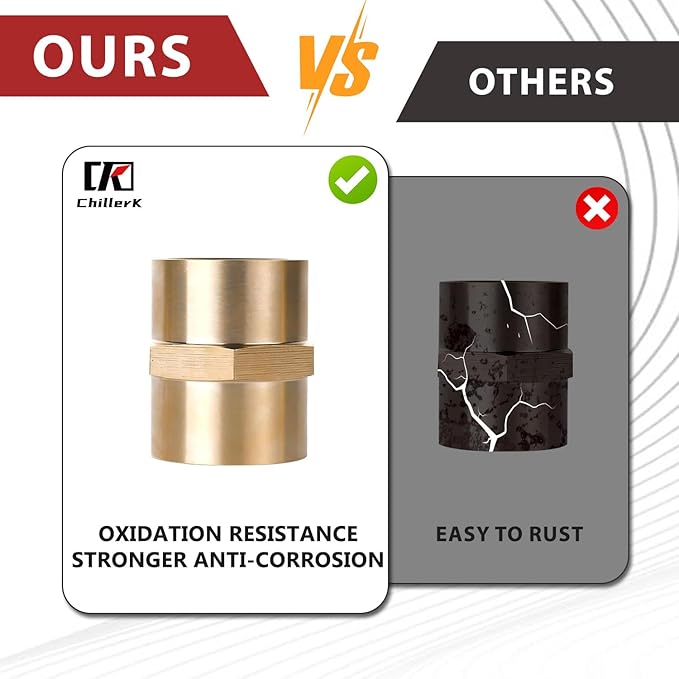 Hex Couplings, 3/8" NPT Female To Female Brass Hex Nipple Adapters, Brass Pipe Extension Fittings for Oil/Air/Water/Gas Systems. (12 Pack)