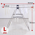 TRES BELLE 25NEW Stainless Steel Clothes Drying Rack(L)–Foldable,Lightweight,Anti-Slip Elastic Rods,Made in Korea,Indoor & Outdoor Use,Rust-Resistant,Towels Drying,Underwear,Baby Clothes–L Sizes