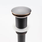 Oil Rubbed Bronze Pop UP Sink Drain, Vanity Bathroom Vessel Lavatory Faucet Drain Stopper, ORB without Overflow
