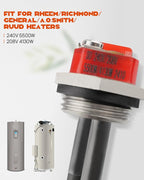Water Heater Element Replacement SP10869PH 5500W Fit for Rheem Richmond General A.O.Smith Ruudheaters, Replace SP10552PH, SP10872PL, UV12905, 5500W, 2PCS