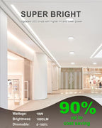 zouzai 8 Inch Ultra-Thin LED Recessed Ceiling Light with Junction Box, 18W (150W Eqv), 1620LM, Dimmable 5CCT 2700K/3000K/3500K/4000K/5000K Selectable, ETL & Energy Star Certified【6 Pack】