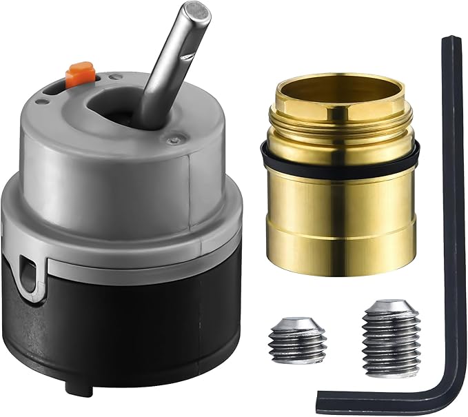 RP50587 Cartridge Compatible with Delta Single Handle Kitchen and Lavatory Faucets, Works with DIAMOND Seal Technology Models Featuring a 36 mm Motion Cartridge, RP51503 Bonnet Nut