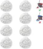 BonusLife 8-Pack Mop Head for O-Ceda EasyWrin Spin Mop Refill 1-Tank System Only Easy Cleaning Microfiber Replacement