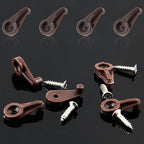 20 Pack Glass Window Clips Brown Retainer Clips, Glass Door Holder Cabinet Panel Bracket Screen Fixing Clips, Glass Door Retainer Kit Mirror Hanging Hardware for Vanity Mirror Window Screen