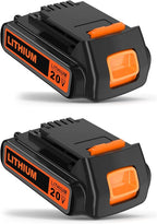 2 Pack Battery 20V Lithiun Compatiable with Black and Decker 20V Max Lithiun Battery LBXR20, Compatible with All Black and Decker 20v Cordless Power Tools and Charger