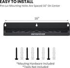 UNITEDPOWER Wall Mount Tool Storage Rack, Screwdriver Holder, Pliers Organizer, Wrench Utility Shelf, 51 Holes for Variety of Small Hand Tools, Workshop, Shed, Garage, Home