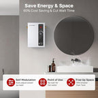Tankless Water Heater Electric, ThermoMate 8kW at 240 Volt, On Demand Instant Hot Water Heater for Point of Use, Self-Modulating Save Energy, Save Space, 1.56GPM at 35°F Rise