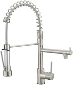 AIMADI Kitchen Faucet with Pull Down Sprayer,Commercial Stainless Steel Pull Down Sprayer Kitchen Faucet Single Hole Single Handle RV Laundry Outdoor Kitchen Sink Faucets