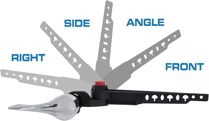 Danco 12063 Curved Replacement Handle with Front Angle/Side/Vertical Mount in Toilet Tank Lever, Chrome