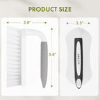 Amazer Scrub Brush for Cleaning Comfort Grip Bathtub Scrubber Stiff Bristles with Handle Heavy Duty Shower Cleaner Brush for Tub Carpet Floor Sink Outdoor - Pack of 2 (Black+Grey)