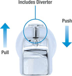 DANCO Bathroom Tub Spout with Front Pull Up Diverter, Chrome Finish, 1-Pack (88052)