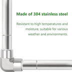 TAISHER 1PCS Stainless Steel Pipe Fittings, 1-1/2" NPT Male x 1-1/2" NPT Female Threaded, 6" Length Nipple Cast Pipe