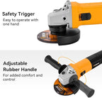 Hoteche 4-1/2-Inch Angle Grinder 6-Amp Compact Grinder Tool for Metalworking and Masonry Cutting (Tool Only)