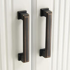 10 Pack 3.75 Inch(96mm) Hole Center Oil Rubbed Bronze Modern Cabinet Pulls Kitchen Cabinet Handles Kitchen Cabinet Hardware Timeless Drawer Pulls for Dresser Cupboard Wardrobe, ORB(3.75x10)