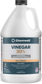30% Vinegar (1 Gallon) - General Purpose All-Natural Multi-Surface Cleaner for Home, Patio & Commercial - High Performance, Powerful Concentrated Acetic Acid - Made in USA
