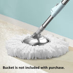 Spin Mop Refills Replacement 360° Microfiber Spin Mop and Bucket Head Round Shape Standard Size Easy Cleaning Spin Mop Systems 6-Pack White
