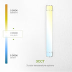 ASD LED 48" Vanity Flush Mount Light Fixture, Linear Bathroom Lighting Bar | 3CCT, Dimmable, Energy Star, ETL Listed | 35W 3200LM 3000-5000K 120V | Long Bath Wall Sconce Over Mirror | Nickel, 4 Pack