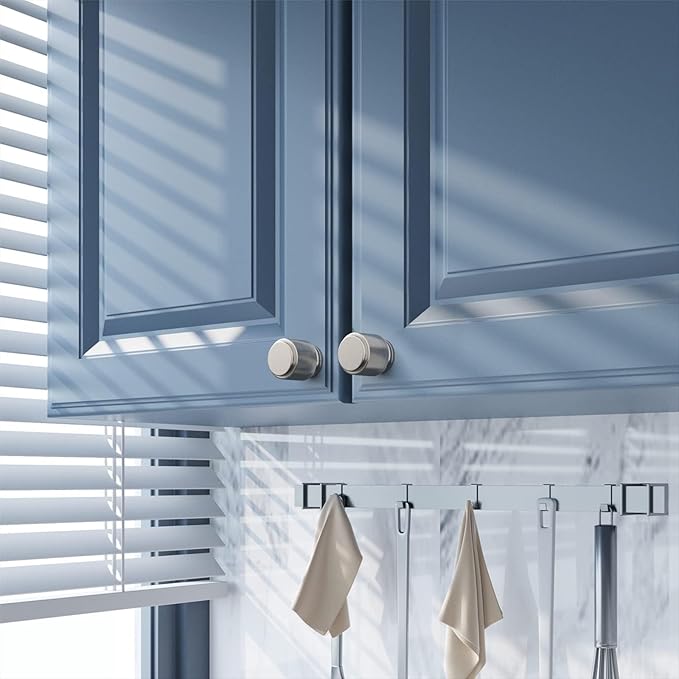 Amerdeco 30 Pack Brushed Satin Nickel Knurled Cabinet Knobs Kitchen Cabinet Pulls for Drawer Dresser, Cupboard and Wardrobe ZH0031