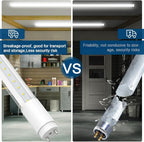 4 Pack T8 LED Bulbs 4 Foot, 14W 2450LM 6000K Super Bright, Type A+B 4FT LED Bulbs, Fluorescent Tubes Replacement, Plug & Play or Ballast Bypass, Clear Cover