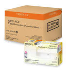TRONEX 8973 Vinyl Disposable Gloves, Latex-Free, Powder-Free, Food Service, Catering, Natural, Small, Case of 1000