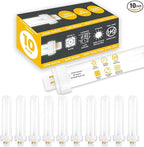 GoodBulb 26 Watt CFL Light Bulbs 4 Pin G24Q-3 Base 2700K Soft White 26W High Output 1800 Lumens Double Tube Compact Fluorescent Light Bulbs Plug-in 10 Pack