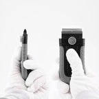 Gomake Razor Blade Scraper Tool with Blade Storage Container, Glass Cooktop Stove Scraper with 10PCS Stainless Steel Blades for Glass Clean,Paint,Old Label,Decal Sticker,Adhesive Remover-Grey