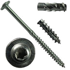 Jake Sales #15 x 4" Construction Lag Screw Stainless Steel T-30 Torx/Star Drive Heavy Duty Lag Screw Far Superior to Common Lag Screws (100 Screw Count) Modified Truss Washer Head