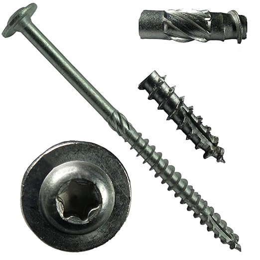 Jake Sales #15 x 4" Construction Lag Screw Stainless Steel T-30 Torx/Star Drive Heavy Duty Lag Screw Far Superior to Common Lag Screws (100 Screw Count) Modified Truss Washer Head
