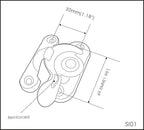 QCAA Steel Window Sash Lock, CTC 2", Matte Black, 12 Pack, Made in Taiwan