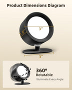 LED Wall Mounted Lights, Rechargeable Wall Sconces Lamp, 3 Color Temps & Remote and Touch, 360°Rotation Dimmable Cordless Wall Light for Study Bedroom Reading Bedside(Black, 1 Pack)