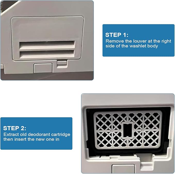 Deodorizer Filter for Toto THU6474-01/THU6474#01 THU6072, For Washlet S550E C5 C2 SW3074 SW3054T40 SW3056T40, Bathroom Toilet Carbon Air Filter, Deodorizing Cartridge Parts (4 Pack)