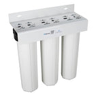 Home Master Whole House Three Stage Water Filtration System with Fine Sediment, Iron and Carbon, Blue