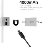 2 Pack Motion Sensor Wall Lights, Morden Silver Decorative LED Indoor Night Light, 3000K Warm Light Battery Operated Wall Sconces for Porch Bedroom Living Room Hallway(Silver)