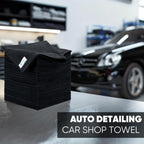 Microfiber Wholesale 16" x 16" All Purpose Towels - 50 Pack - Reusable Wash Cloths, Dust, Kitchen, Car, Shop Rags for Cleaning (Black)