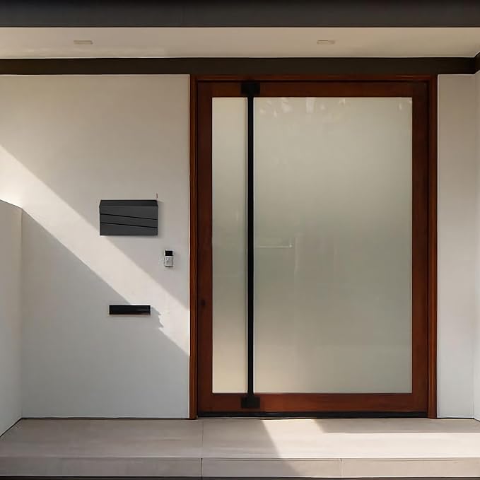 Wall-Mount Mailbox, Morden Mailbox for House, Rust Resistant Metal Post Box, Galvanized Steel Outside Mailboxes with Flag (No Keys Locking)