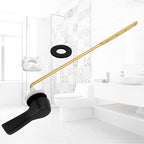 Hibbent Universal Metal Front Mount Toilet Handle Replacement Kit, Brass Toilet Flush Tank Lever with Stainless Steel Flapper Chains for Most Toilets, Matte Black Finish