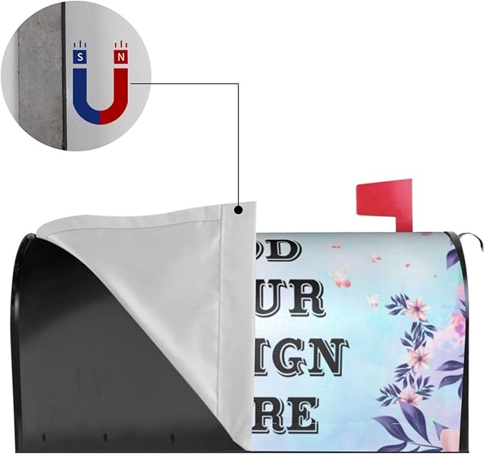 Personalized Mailbox Covers Custom Picture/Photo/Text Magnetic Standard Size Mailbox Wraps Post Letter Box Cover for Garden Yard Outdoor Decorations-18