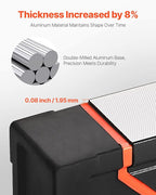 VEVOR 4-Piece Torpedo Level, 48/24/16/10 Inch Box Levels Set, Fluorescent Light Up Bubble Vials Ruler for 45/90/180 Degree, Aluminum Alloy Magnetic Leveler Tool, Shock-Proof(Only 10-inch has magnetic)