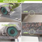 Diamond Tile Saw Blades - 4" Diamond Blade 2pcs 105MM Ceramic Cutting Discs with X Teeth Turbo Mesh Rim for Ceramic Tile Porcelain Granite Marble