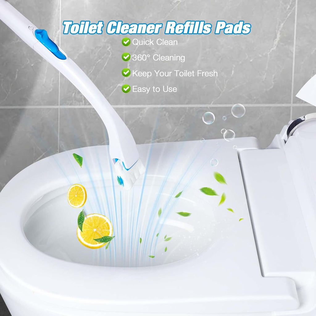 Toilet Cleaner Refill Pads 48ct Disposable Scrubber Refill Fresh Bowl Pads for Bathroom, Lemon Scent