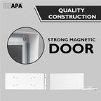 Ilyapa Modern Mailbox for Post Mount - White with White Door Powder Coated Steel, Waterproof Letter Box for Parcels, with Recessed Magnetic Close Door
