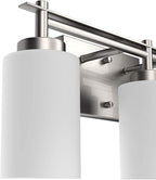 Aipsun Brushed Nickel Bathroom Vanity Light Vintage Bathroom Vanity Lighting Fixtures 3 Lights Industrial Wall Light (Exclude Bulb)