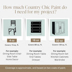 Country Chic All-in-One Chalk Paint for Furniture, Cabinets, Home Decor, Eco-Friendly, Matte Finish, Built-In Primer & Top Coat for Wood, Metal - Driftwood (Brown) - Quart 32 oz (950 ml)