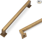 COTYKILEY 10 Pack 6-1/4Inch(160mm) Antique Brass Kitchen Cabinet Handles Cabinet Pulls Vintage Drawer Pulls Aged Gold Bronze Kitchen Cabinet Hardware Kitchen Handles Drawer Pulls Dresser Handles