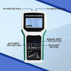 1800W Solar Panel Tester Photovoltaic Multimeter with Smart MPPT Detection for Solar PV Panel Data & Troubleshoot Measures, 24V | 48V | 120V Systems Overload Protection for PV Systems, Data Analysis