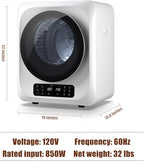 Auertech Portable Washer and Dryer Combo Set, 12 lbs Portable Clothes Dryers, 6 Drying Modes, 25 lbs Fully Automatic Washing Machine, 10 Wash Cycles, Compact Washer and Dryer for Apartment, RV, Dorm