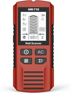 Stud Finder Wall Scanner 5-in-1 Upgraded Chip FOGZUVR -Wall Detector Detect Wood/Metal/AC Wire/Pipe, Wire finder LCD Display & Audio Alarm for Edge/Center Precision, Red Inferno(Without 9V Batteries)